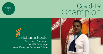 Covid-19 Champion: Letchumi Koolu, Assistant Manager, Food & Beverage, Asia Campus Services